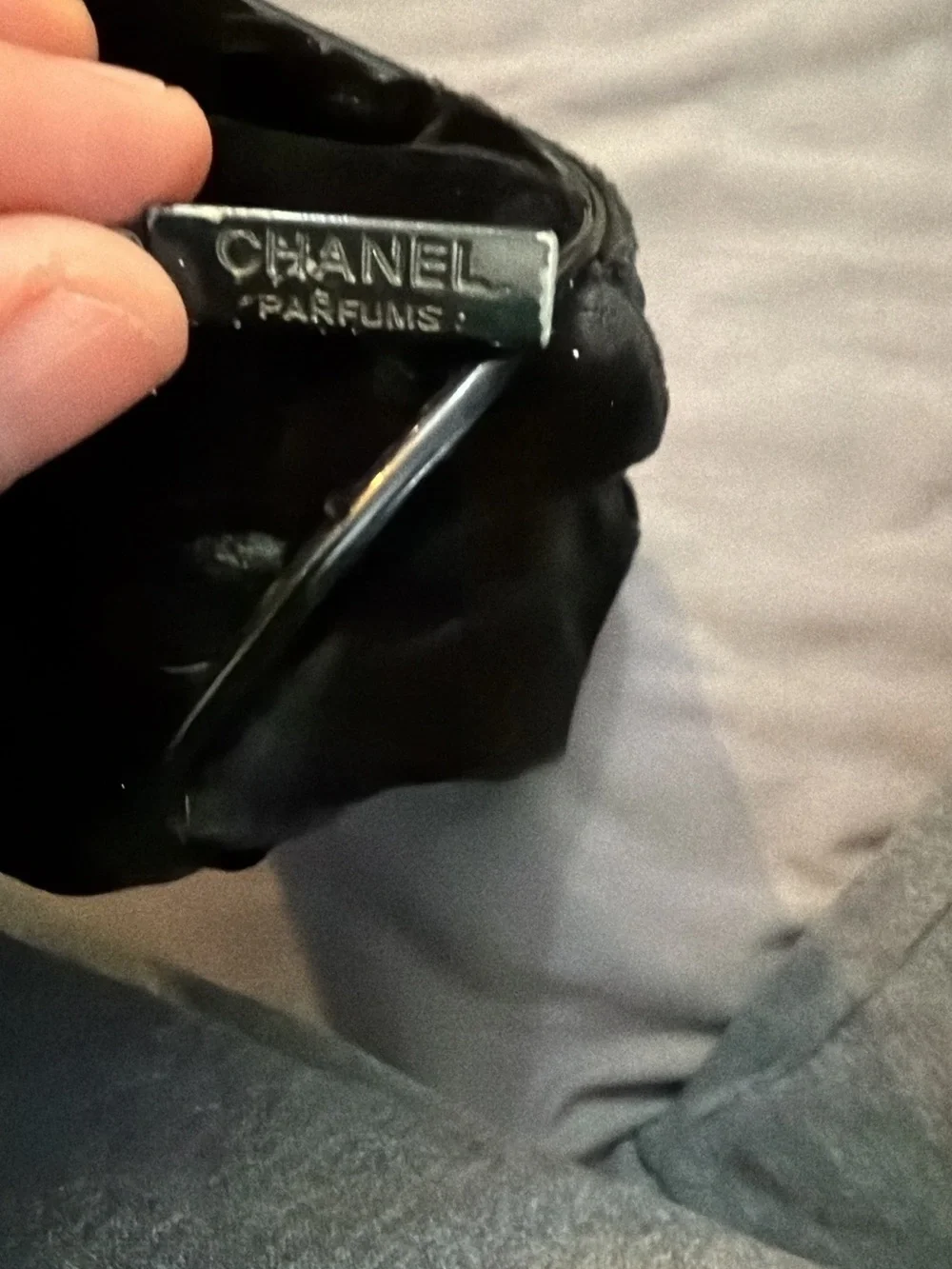 CHANEL Black Toiletry Pouch with Subtle Logo